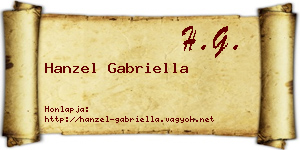 Hanzel Gabriella névjegykártya