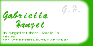 gabriella hanzel business card